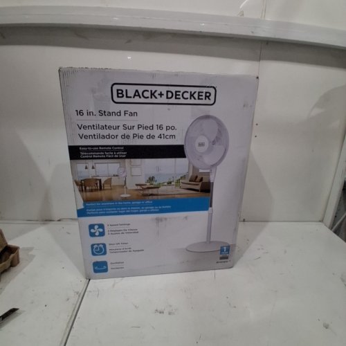 BLACK & DECKER 16" STANDING FAN MULTI-DIRECTIONAL (WHITE) (BFSR16W) image 4