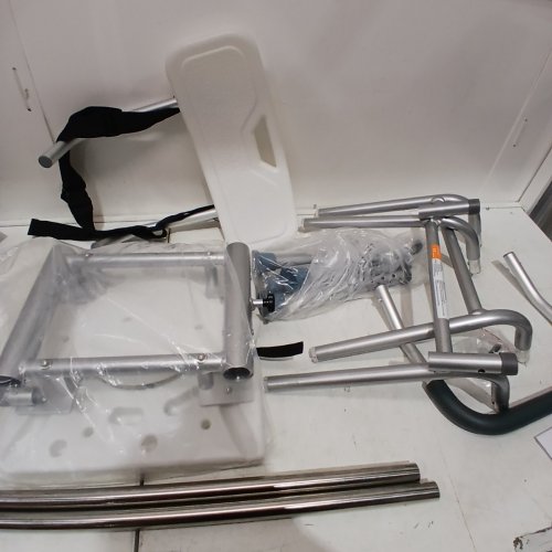 SLIDING TUB TRANSFER SHOWER BENCH SEAT - 40" X 22" X 41" - WHITE/GREY (MODEL: FBL650330) image 3