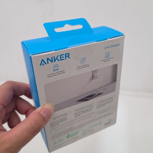ANKER TWO-PORT USB-C & USB-A CHARGING WALL BLOCK - 32W - WHITE (MODEL: A2326) image 2