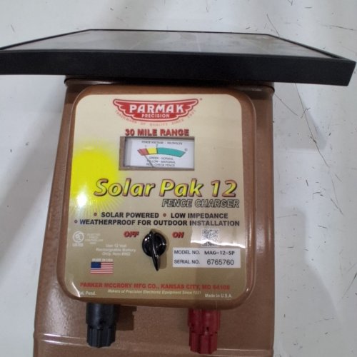 PARMAK SOLAR ELECTRIC FENCE CHARGER - 30 MILE RANGE - TAN (MODEL: MAG-12-SP) image 5