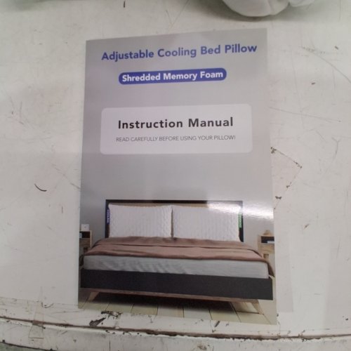 2PK ADJUSTABLE COOLING BED PILLOW - QUEEN - WHITE image 2