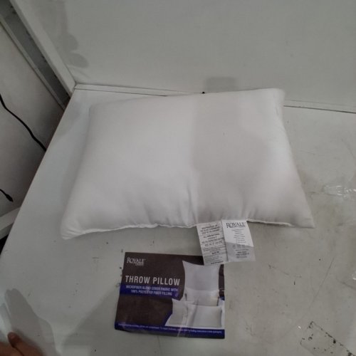 ROYALE LINENS GOOSE FEATHER THROW PILLOW INSERT - 14" X 20" - WHITE image 3