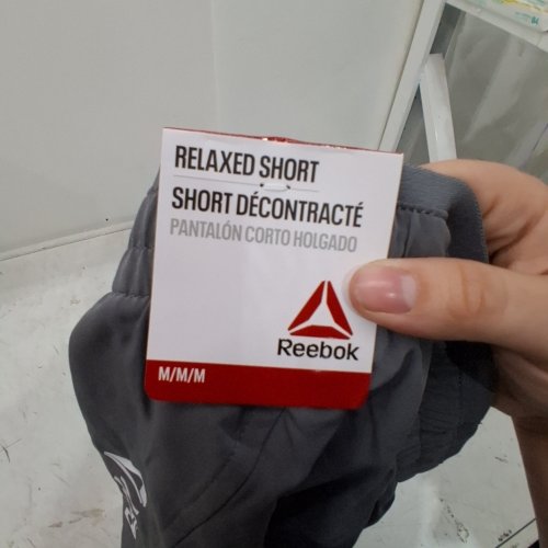 WOMEN'S REEBOK RELAXED RUNNING SHORTS- MEDIUM - GRAY image 3