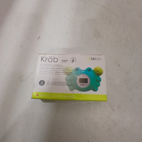 BBLUV KRAB 3-IN-1 THERMOMETER AND BATH TOY - 0M+ - GREEN - (MODEL: B0146-C-01) image 3