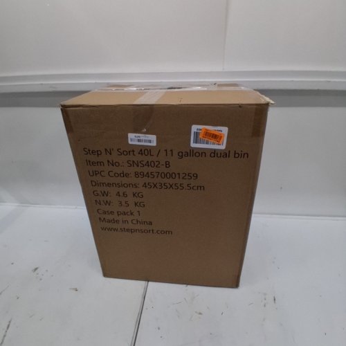 STEP N' SORT DUAL TRASH AND RECYCLING BIN WITH SLOW CLOSE LID - 20L (EACH) - BLACK (MODEL: SNS402-B) image 4