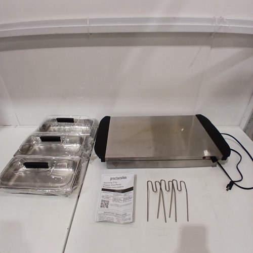 PROCTOR SILEX ADJUSTABLE HEAT BUFFET SERVER & FOOD WARMER WITH 3 OVEN-SAFE DISHES - 2.5QT /EACH - STAINLESS STEEL (MODEL: 34300RG) image 3