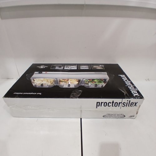 PROCTOR SILEX ADJUSTABLE HEAT BUFFET SERVER & FOOD WARMER WITH 3 OVEN-SAFE DISHES - 2.5QT /EACH - STAINLESS STEEL (MODEL: 34300RG) image 7