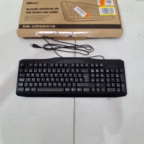 *SPANISH VERSION* IMICRO USB WIRED KEYBOARD - BLACK (MODEL: KB-US9851S) image 5