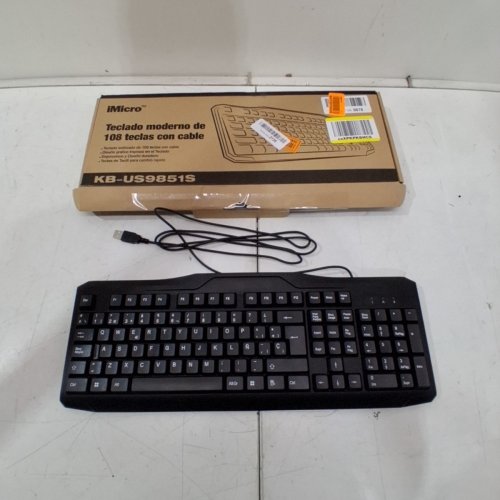 *SPANISH VERSION* IMICRO USB WIRED KEYBOARD - BLACK (MODEL: KB-US9851S) image 6