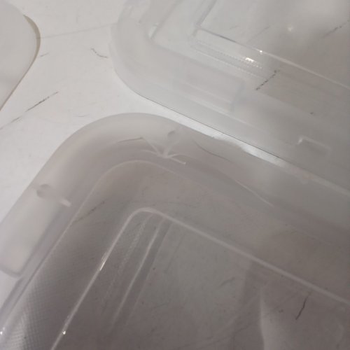 4PK CITYLIFE PLASTIC STORAGE BINS WITH 6 DETACHABLE INSERTS - 17QT - CLEAR/WHITE image 4
