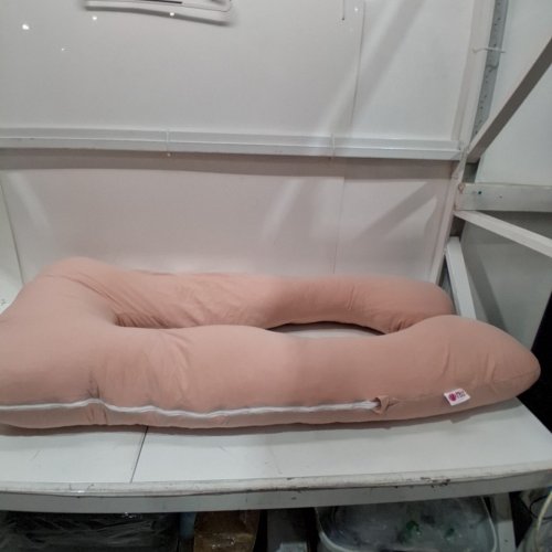 MEIZ PREGNANCY PILLOW, COOLING PREGNANCY PILLOW FOR SLEEPING, MATERNITY BODY PILLOW FOR PREGNANT WOMAN, U SHAPED PREGNANCY PILLOW WITH COOLING JERSEY COVER, PINK image 2