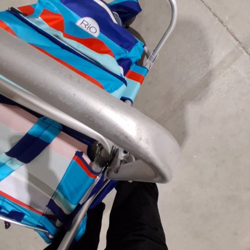 RIO BEACH BACKPACK BEACH CHAIR - 20" X 33" - ORANGE / BLUE (MODEL: 1952275) image 4