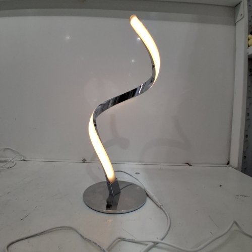 YARRA-DECOR MODERN SPIRAL BEDSIDE LAMP 3 COLORS TOUCH CONTROL LED TABLE LAMP - 3000K, 4000K, 5000K - SILVER (MODEL: TD-010SPIRAL) image 2