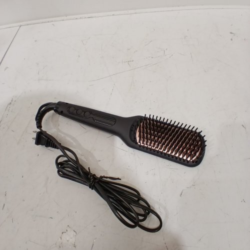 MEGAWISE PRO CERAMIC IONIC HAIR STRAIGHTENER BRUSH 20S HEATING WITH AUTO-OFF - BLACK - (MODEL: KL-1025) image 4