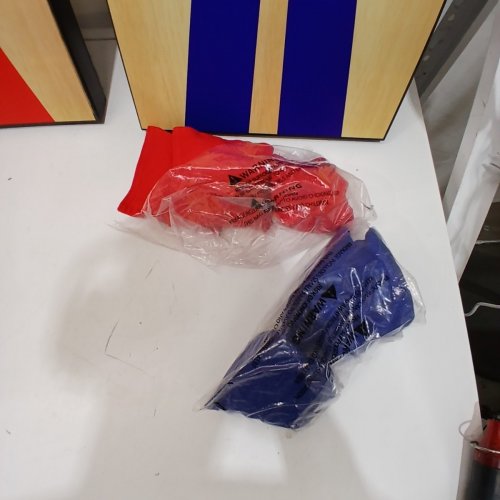 GOSPORTS PORTABLE SIZE CORNHOLE GAME SET WITH 6 BEAN BAG - 2FT X 1FT - WOOD/BLUE/RED (MODEL : CH-03-MDF-WOOD) image 3