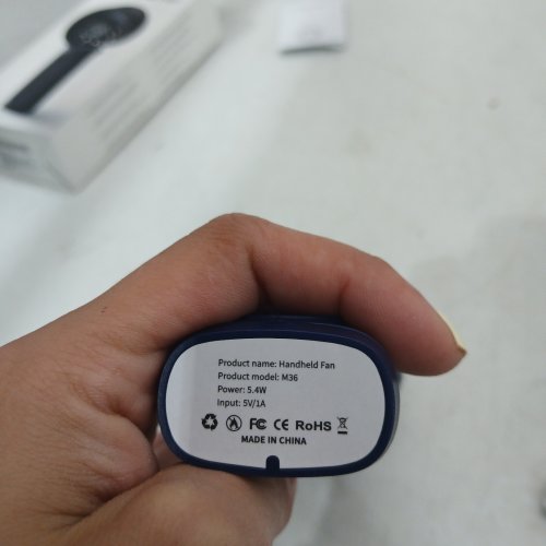 UNBRANDED PORTABLE RECHARGEABLE FAN WITH 6 FAN SPEEDS AND LCD DISPLAY - NAVY BLUE (MODEL: M36) image 2