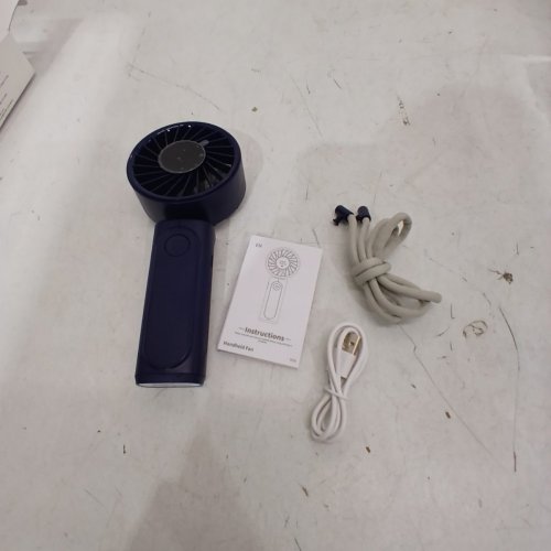 UNBRANDED PORTABLE RECHARGEABLE FAN WITH 6 FAN SPEEDS AND LCD DISPLAY - NAVY BLUE (MODEL: M36) image 4