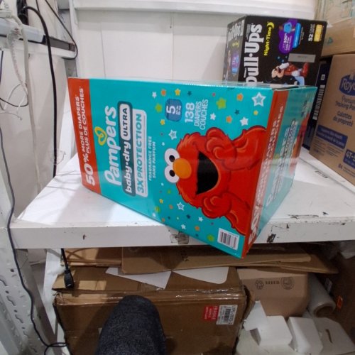 138PK PAMPERS BABY DRY ULTRA DISPOSABLE DIAPERS - SIZE 5 - ELMO SESAME STREET image 2