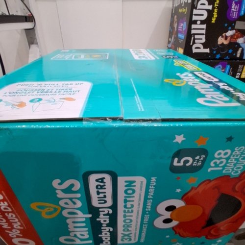 138PK PAMPERS BABY DRY ULTRA DISPOSABLE DIAPERS - SIZE 5 - ELMO SESAME STREET image 3