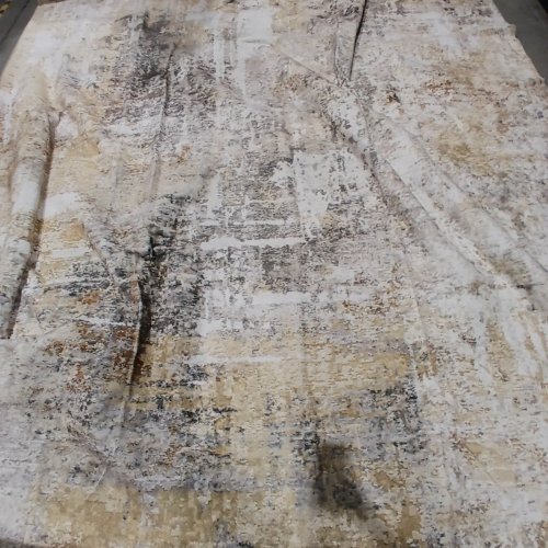 WASHABLE ABSTRACT NON SLIP AREA RUG - 10FT X 12FT - GREY / BEIGE image 3