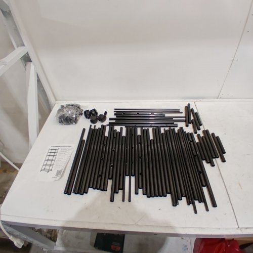 6-TIER ROLLING STORAGE SHELF WITH WHEELS & 120 LBS CAPACITY - 5.5FT - BLACK image 3