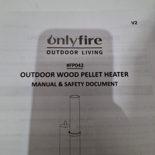 ONLYFIRE OUTDOOR LIVING FIRE PIT/WOOD PELLET PATIO HEATER (MODEL: TOP2305-FP042BKB) image 6