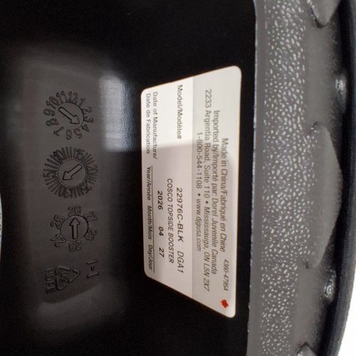COSCO KIDS TOPSIDE LIGHTWEIGHT BACKLESS BOOSTER CAR SEAT - 100LBS CAPACITY - BLACK (MODEL: 22976C-BLK) image 2