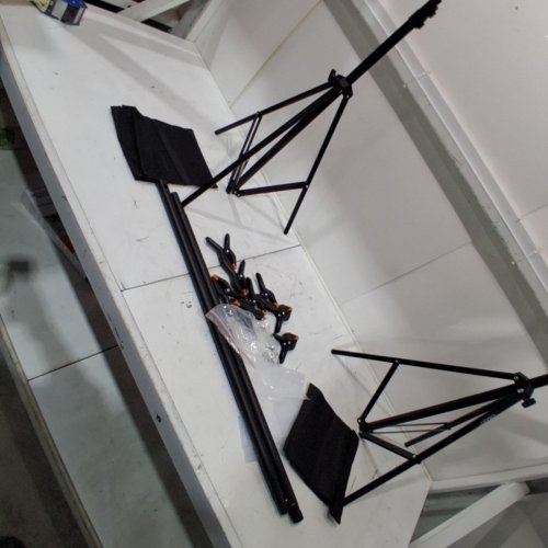 EMART STUDIO ADJUSTABLE PHOTO BACKDROP STAND KIT - 7FT X 10FT - BLACK (MODEL: EM-BS2030) image 4