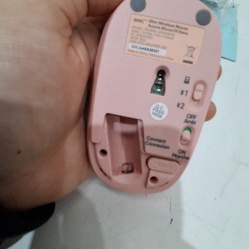 ONN. SLIM BLUETOOTH AND DONGLE WIRELESS MOUSE - PINK image 4