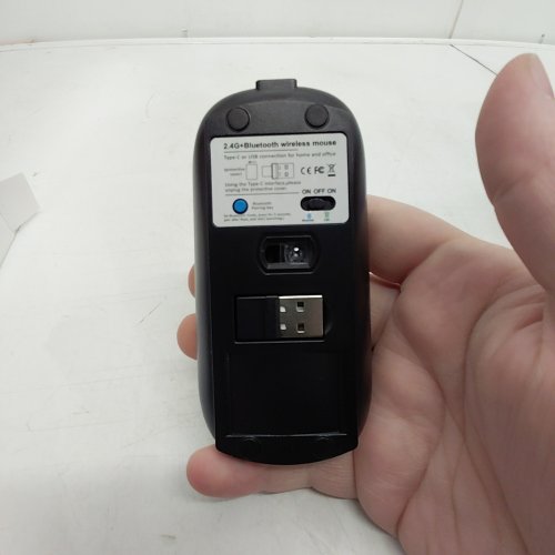 WIRELESS MOUSE - 2.4G + BLUETOOTH - GRAY (MODEL: STM-178) image 2