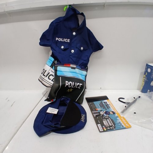 2PC POLICE CAR RIDE-ALONG COSTUME SET - 3T-4T - BLUE / BLACK (STYLE:WM28064683-525) image 2