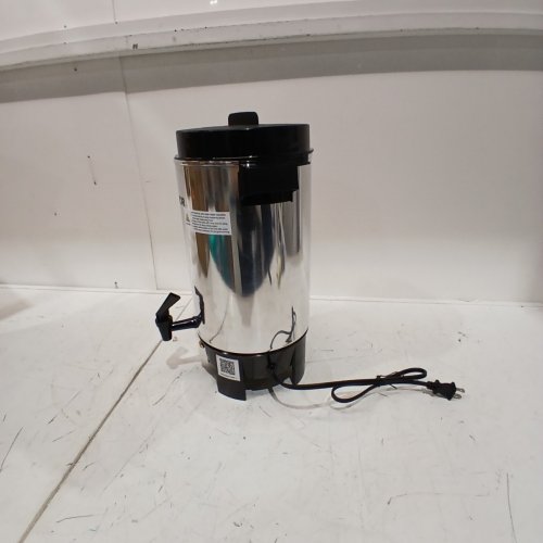 COMMERCIAL COFFEE URN DISPENSER/ELECTRIC BOILER FOR FAST BREWING - 40 CUPS - 120V - STAINLESS STEEL/BLACK (MODEL: FCMLA042) image 3