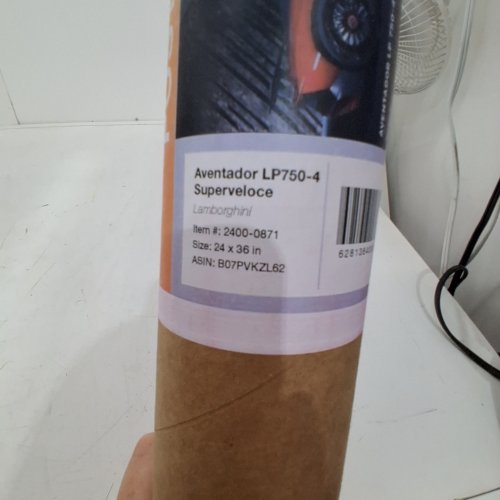 EUROGRAPHICS LAMBORGHINI AVENTADOR 750-4 SV POSTER - 36" X 24" - GREY/RED (MODEL: 2400-0871) image 2