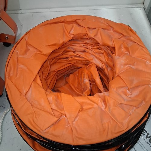 METAL AXIAL PORTABLE PROPELLER VENTILATION FAN WITH TUBING (10M) - 12" - 120V 585 WATTS - 3198CFM - ORANGE/BLACK (MODEL: BT-SHT12A-U(S)10) image 5