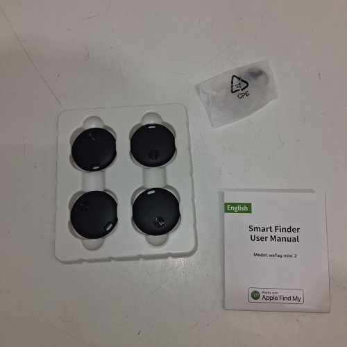 4PK WETAG GPS TRACKER FINDER TAGS - COMPATIBLE WITH IOS FIND MY APP - BLACK image 2