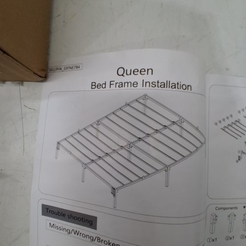 GARVEE HIGH METAL PLATFORM BED FRAME - QUEEN/14" - BLACK (MODEL: PHK_33FNE7B4) image 5