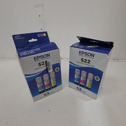 2 (3PC) EPSON 522 COMBO PACK INK REFILL BOTTLES FOR SELECT ECOTANK PRINTERS - 65ML EACH - CYAN, MAGENTA, YELLOW (MODEL: T522520-S/CP) image 2