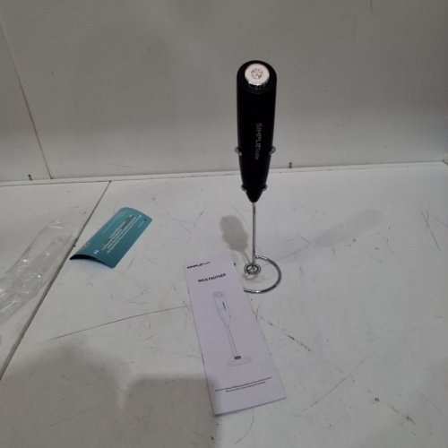 SIMPLE TASTE HAND HELD BATTERY OPERATED ELECTRIC MILK FROTHER WITH STAINLESS STEEL WHISK - BLACK (MODEL: ‎706NA-0005) image 3