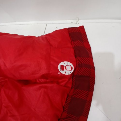 COLEMAN AUTUMN TRAILS +20* SLEEPING BAG - 39" X 79" - RED, PLAID image 3