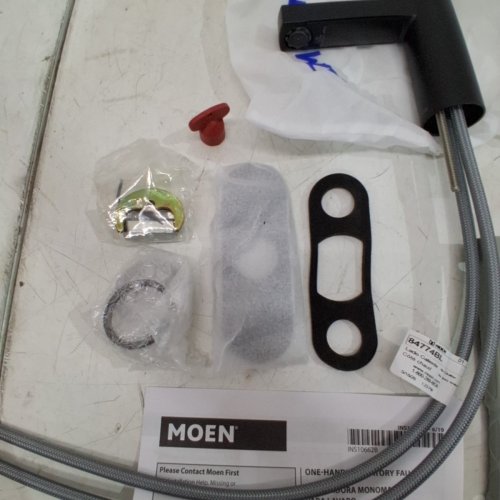 MOEN BERIC MODERN ONE-HANDLE SINGLE HOLE BATHROOM FAUCET - 6.7" - 1.2GPM - MATTE BLACK (MODEL: 84774BL) image 3