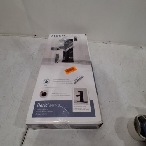 MOEN BERIC MODERN ONE-HANDLE SINGLE HOLE BATHROOM FAUCET - 6.7" - 1.2GPM - MATTE BLACK (MODEL: 84774BL) image 4