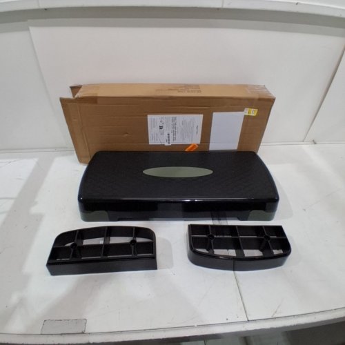 AMAZON BASICS AEROBIC EXERCISE ADJUSTABLE STEP PLATFORM - BLACK/GREY (MODEL: JRTA1001) image 2