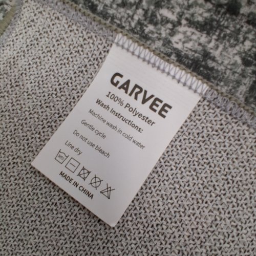 GARVEE ABSTRACT WASHABLE AREA RUG - 5FT X 7FT - GREY (MODEL: LS#AGAR_15AZ) image 3