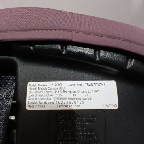 GRACO TRANZITIONS 3-IN-1 LIGHTWEIGHT ADJUSTABLE HEIGHT HARNESS BOOSTER CAR SEAT WITH CUP HOLDERS - 100LB MAX - PURPLE (MODEL: 2217080) image 2
