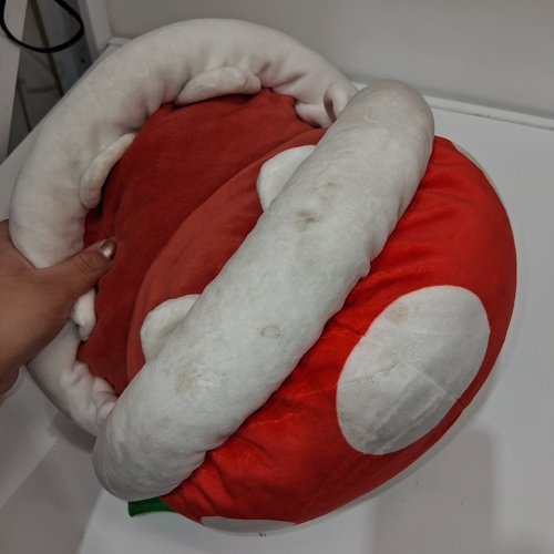 TOMY SUPER MARIO CLUB MOCCHI MOCCHI PIRANHA PLANT PLUSH - RED, GREEN AND WHITE (ITEM: T24148) image 4