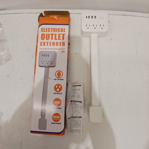 WALL-MOUNTED ELECTRICAL OUTLET EXTENDER - 25.6" - WHITE image 6
