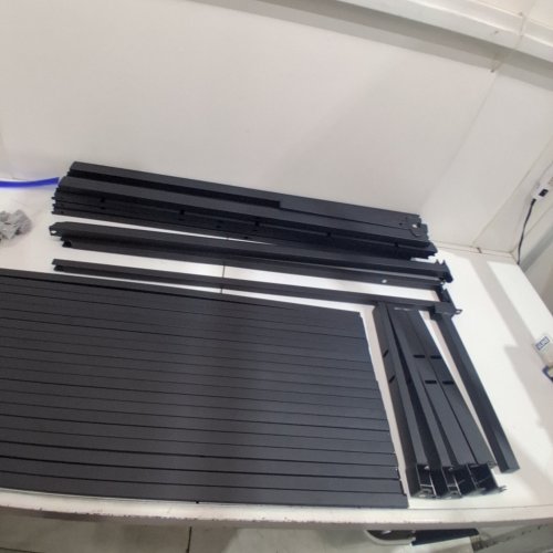 VASAGLE HEAVY DUTY PLATFORM METAL BED FRAME WITH UNDERBED STORAGE - KING - BLACK (MODEL: RMB654D02) image 6