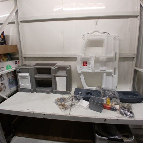 STEP2 FUN WITH FRIENDS INDOOR/OUTDOOR KIDS KITCHENETTE PLAYSET - AGES 2+ - 35.8" X 12.5" X 41" - GREY (MODEL: 423699) image 2