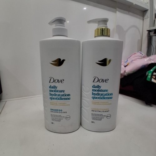 2PC DOVE DAILY MOISTURE DAMAGE THERAPY SHAMPOO & CONDITIONER FOR DRY HAIR - 1.18L/EACH image 2
