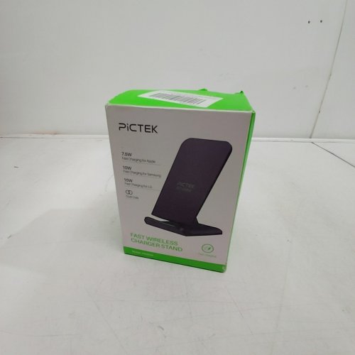 PICTEK FAST WIRELESS CHARGER STAND COMPATIBLE WITH APPLE - 7.5W / 10W / 15W - BLACK (MODEL: PA082B) image 2